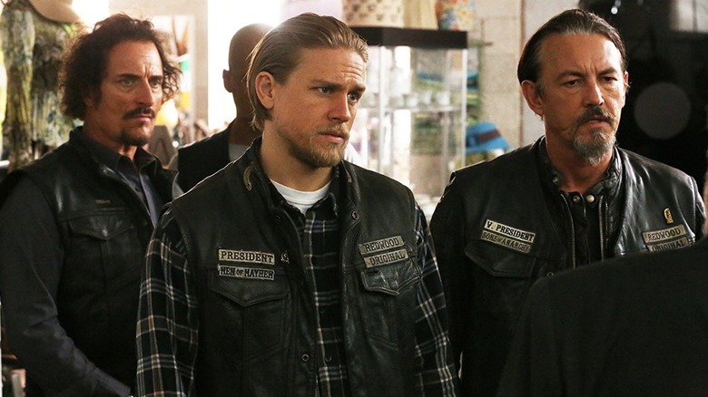 Sons of Anarchy gang standing together