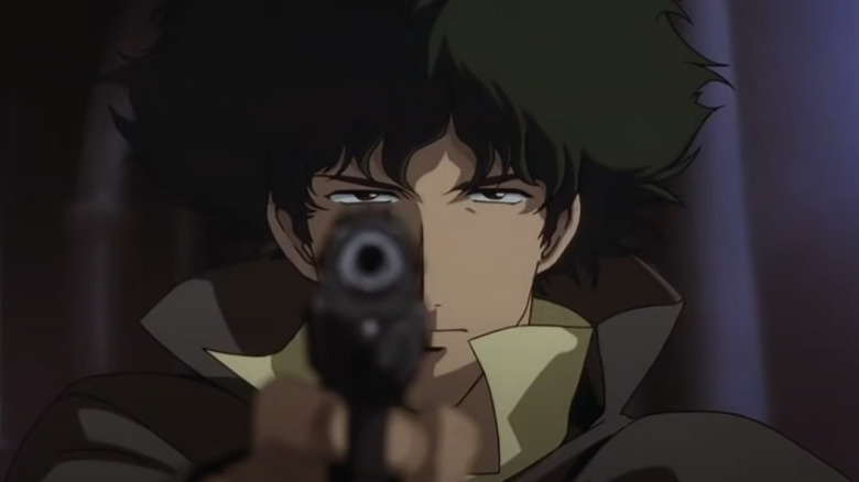 Spike Spiegel points gun forward