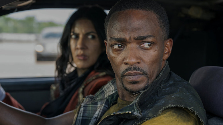 John Doe and Quiet in a car on Twisted Metal