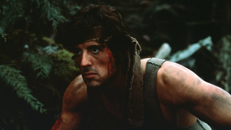 John Rambo stalking in "First Blood"