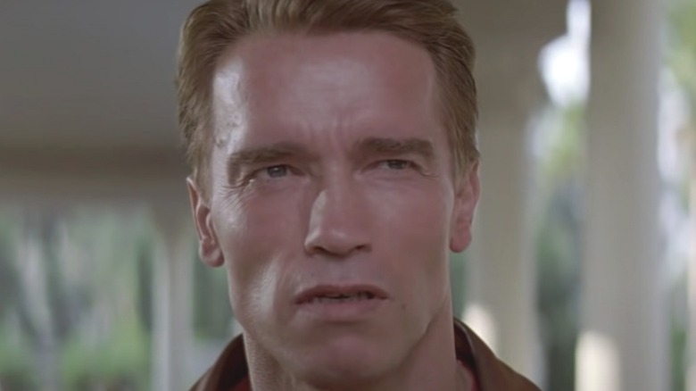 Arnold Schwarzenegger squinting 