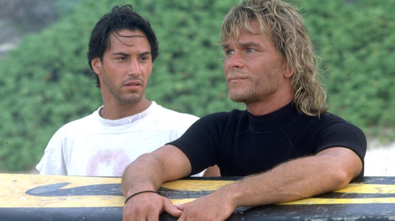 Johnny Utah and Bodhi on the beach in Point Break