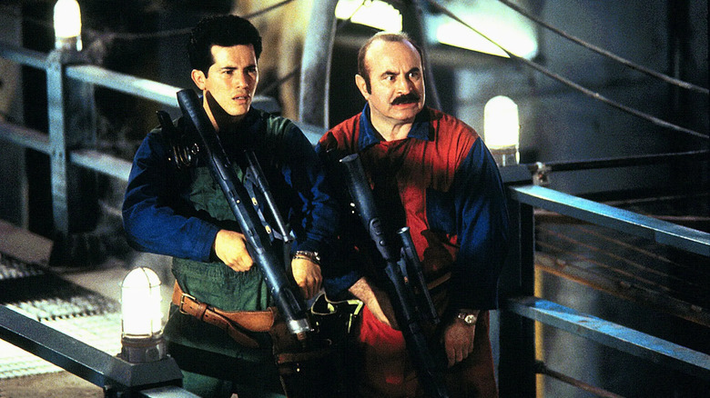 John Leguizamo and Bob Hoskins looking off camera 