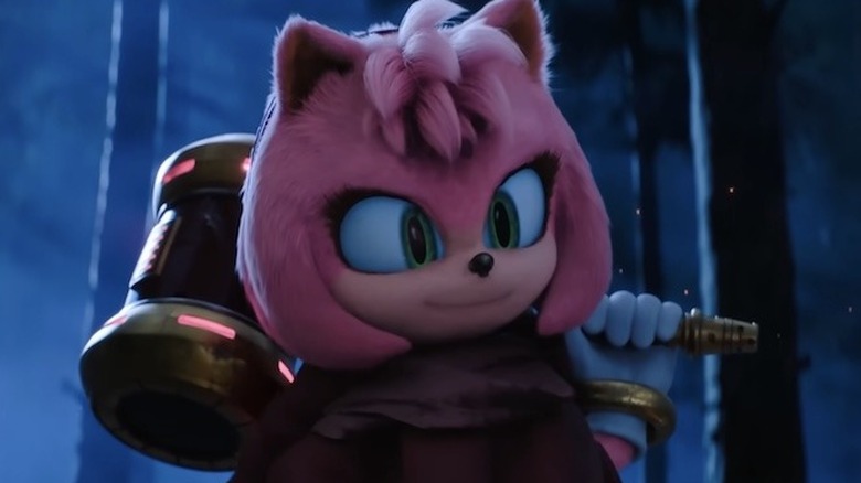Amy Rose holding a hammer in "Sonic the Hedgehog 3" (2024)