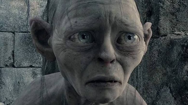 Gollum looking sad in "The Lord of the Rings: The Two Towers" (2002)