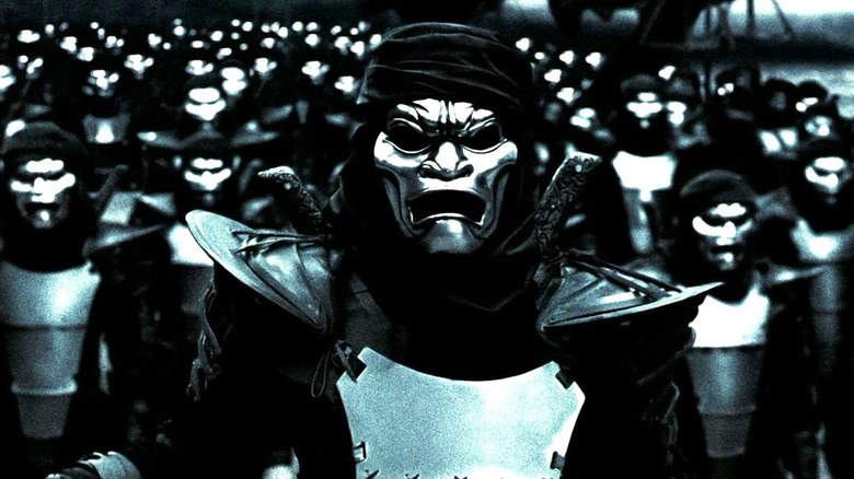 A man in a scary mask