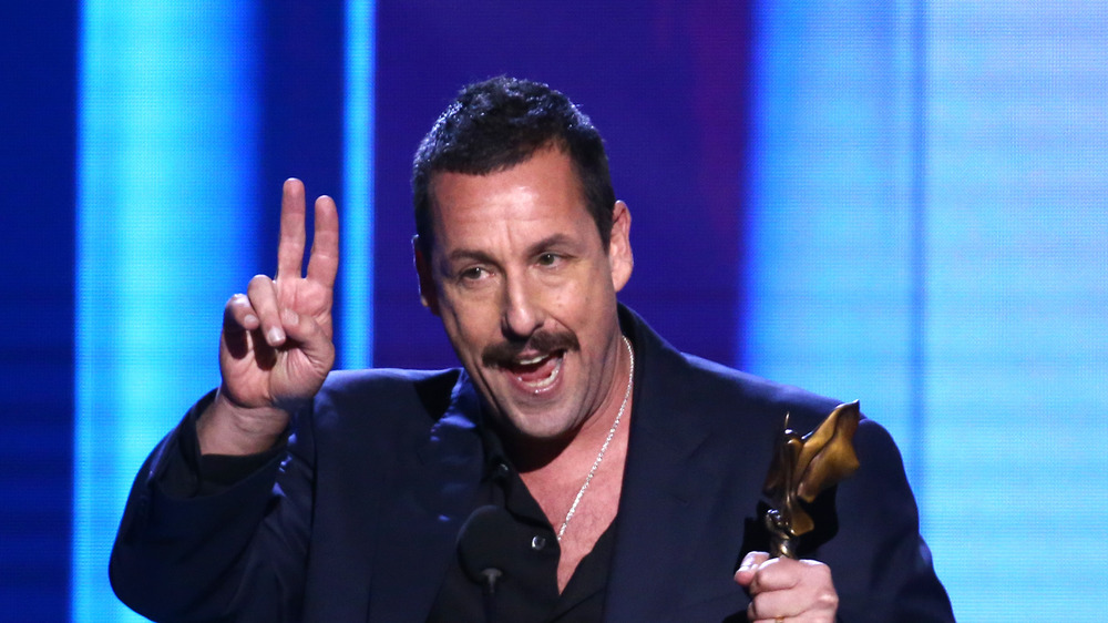 Adam Sandler accepting award