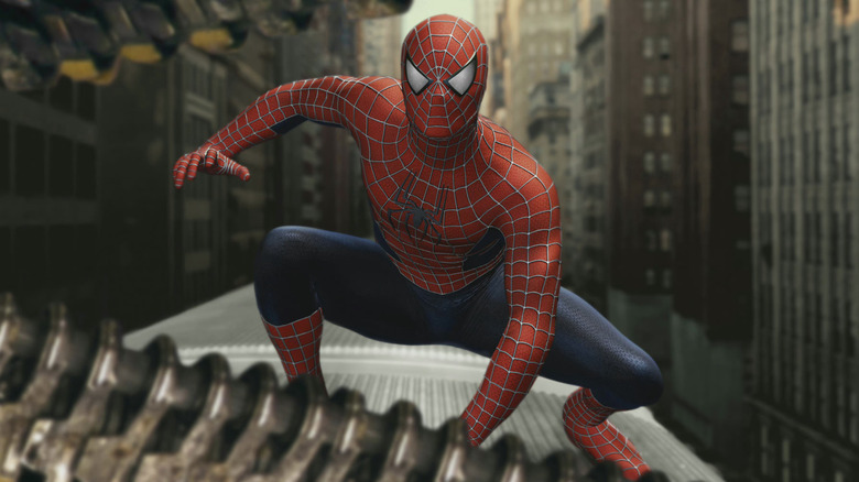 Spider-Man battles Doctor Octopus in "Spider-Man 2" (2004)