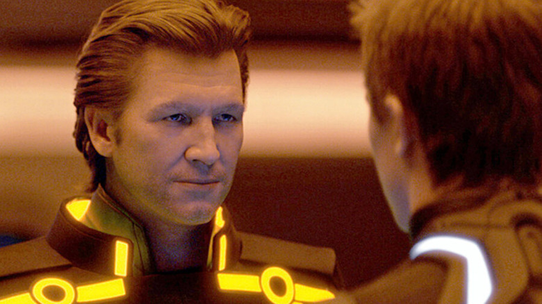 CLU looking menacingly at someone in "Tron: Legacy"