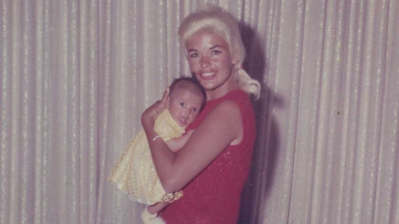 Jayne Mansfield with her baby daughter, Mariska Hargitay, in "My Mom Jayne" (2025)