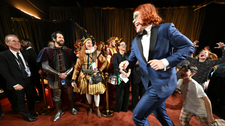 Conan O'Brien as Aunt Gladys running through the Dolby Theatre at the 98th Academy Awards (2026)