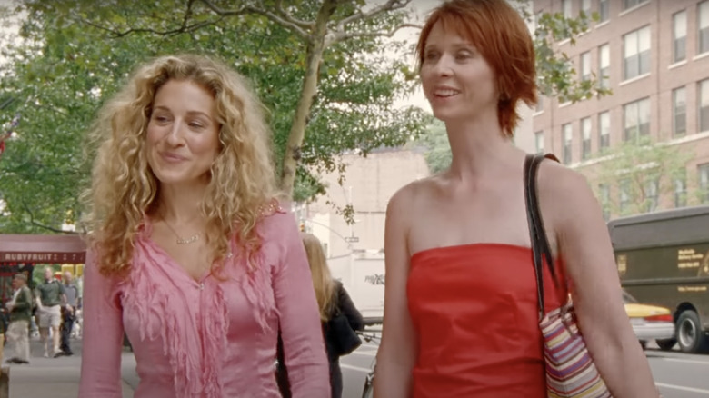 Carrie and Miranda smiling