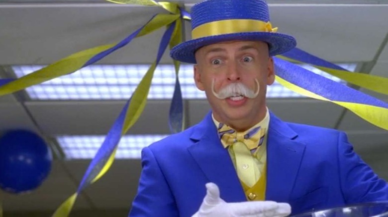 Kenneth Parcell distributing candy