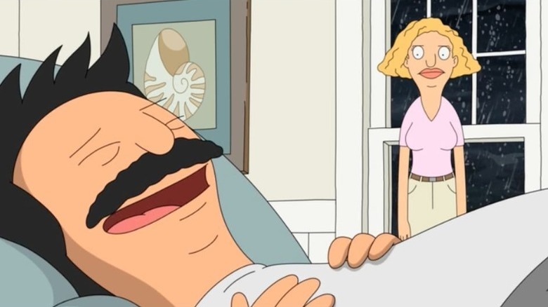 Bob laughing Helen angry