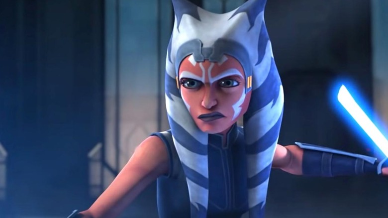 Ahsoka preparing to fight