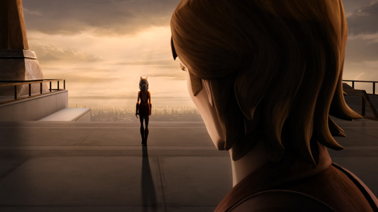 Ahsoka walks away from Anakin