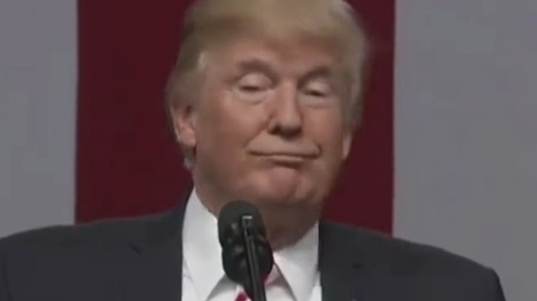 Donald Trump frowns