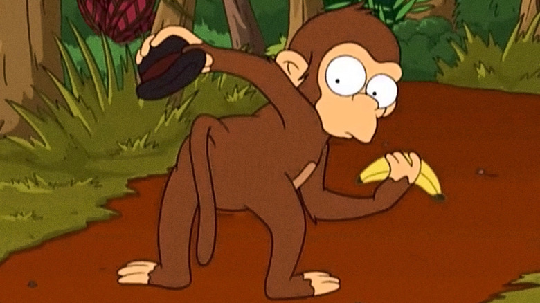Futurama Monkey holding hat