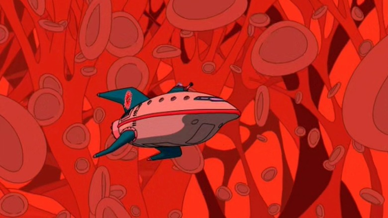 Planet Express ship in bloodstream