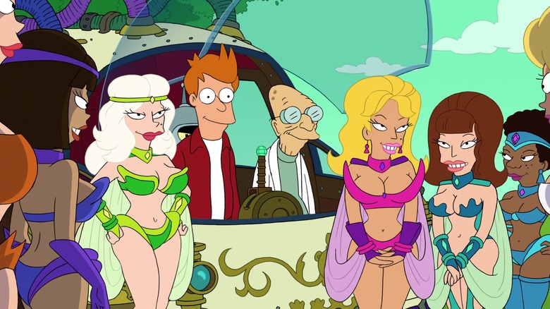 Fry and Farnsworth with women
