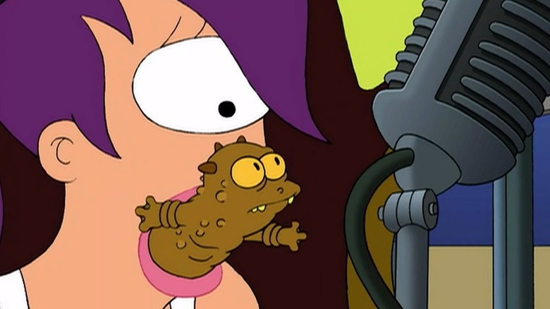 Baby alien in Leela's mouth