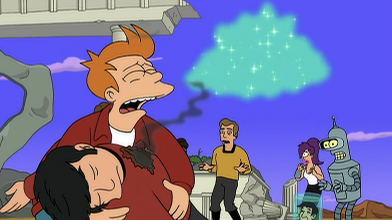Fry crying over dead redshirt