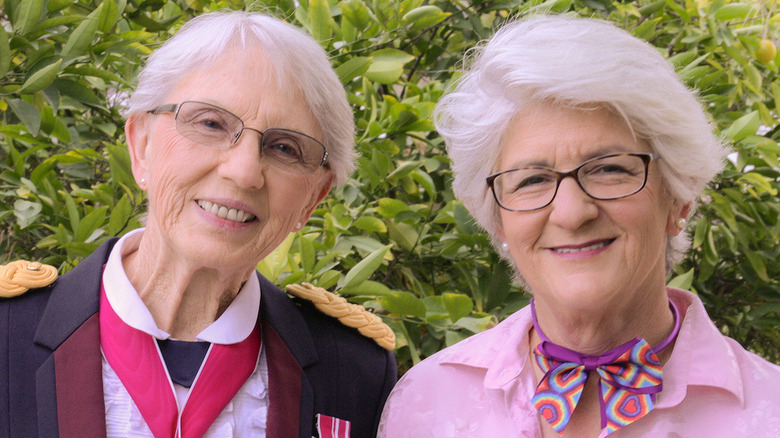 Pat Thompson Barbara Brass smiling
