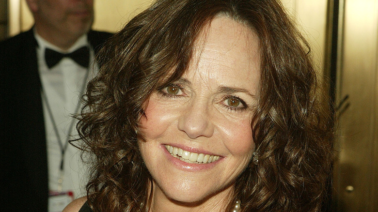 Sally Field poses on red carpet