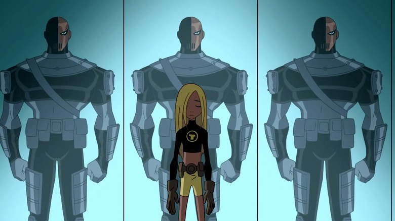 Terra and Slade in house of mirrors