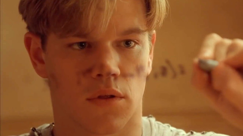 Matt Damon writes in Good Will Hunting