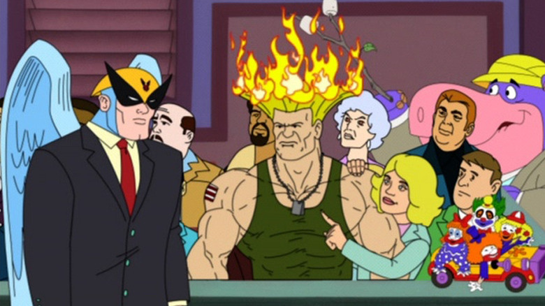 Harvey Birdman dealing with some dclients