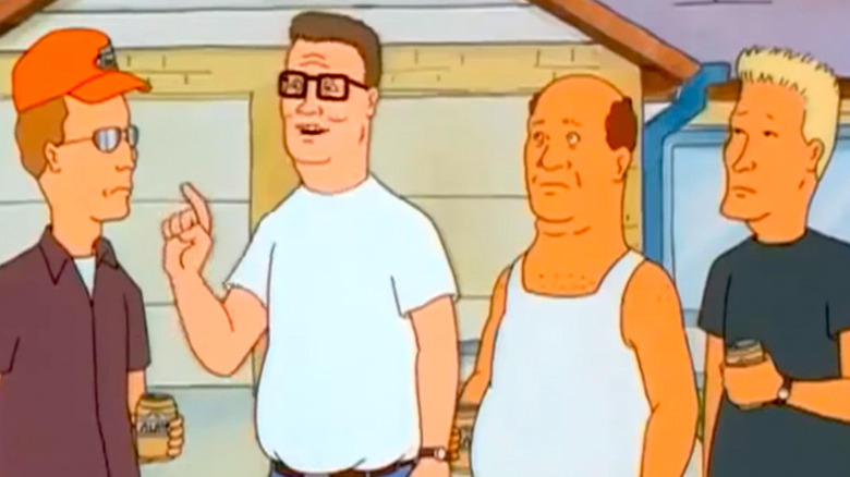 Hank and his buddies outside