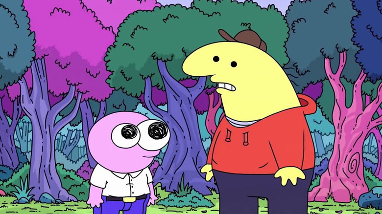 Pim and Charlie in the enchanted forest