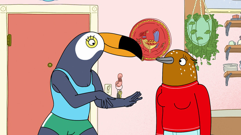 Tuca and Bertie in their apartment
