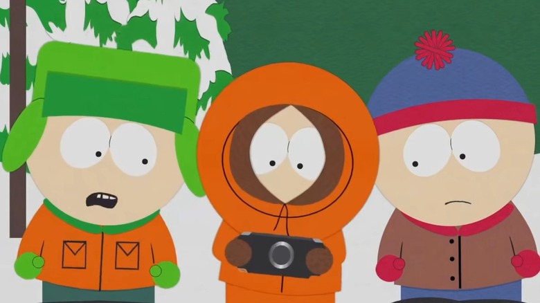 Kyle Broflovski, Kenny McCormick, and Stan Marsh