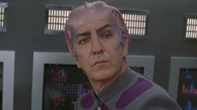 Alan Rickman alien makeup 