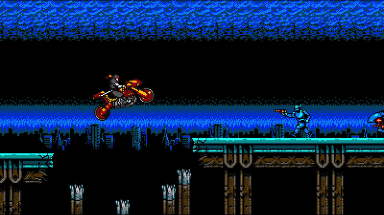 Shadow riding motorcycle