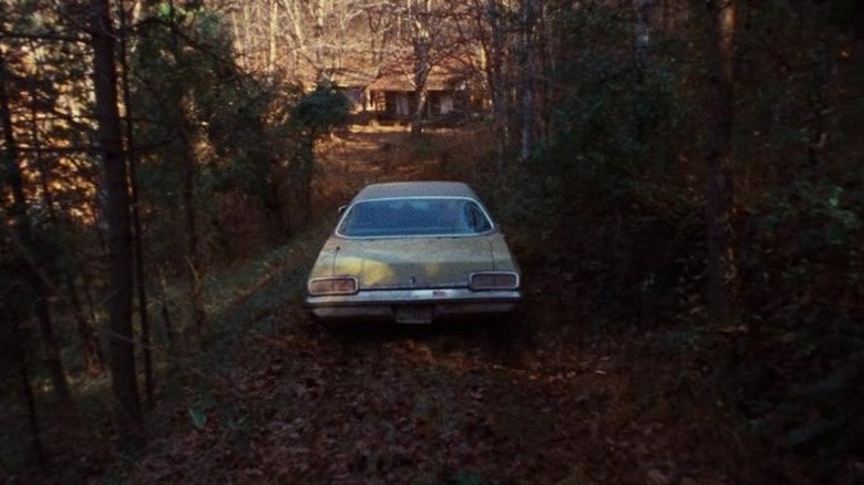 Car in the woods