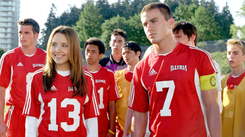 Amanda Bynes and Channing Tatum acting