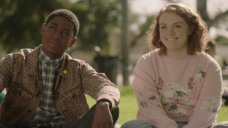 R.J. Cyler and Shannon Purser acting