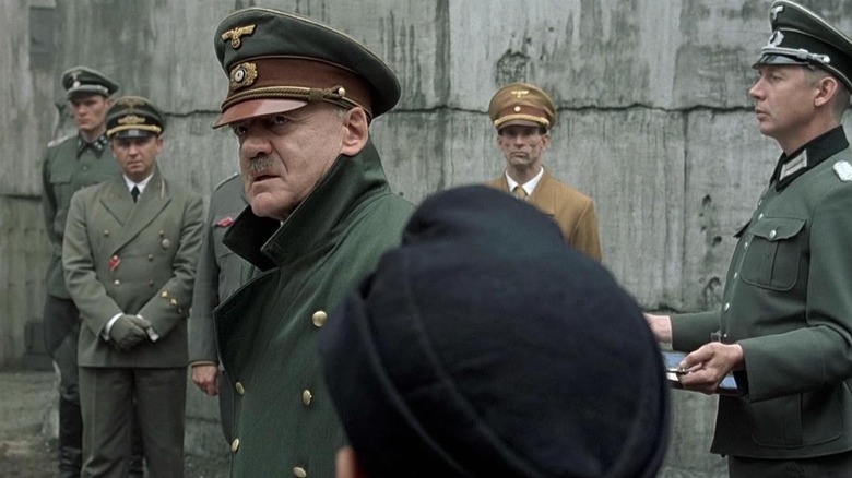 Hitler walking amongst his officers in Downfall (2004)