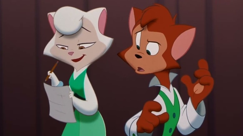 Sawyer and Danny jotting down notes in "Cats Don't Dance" (1997)