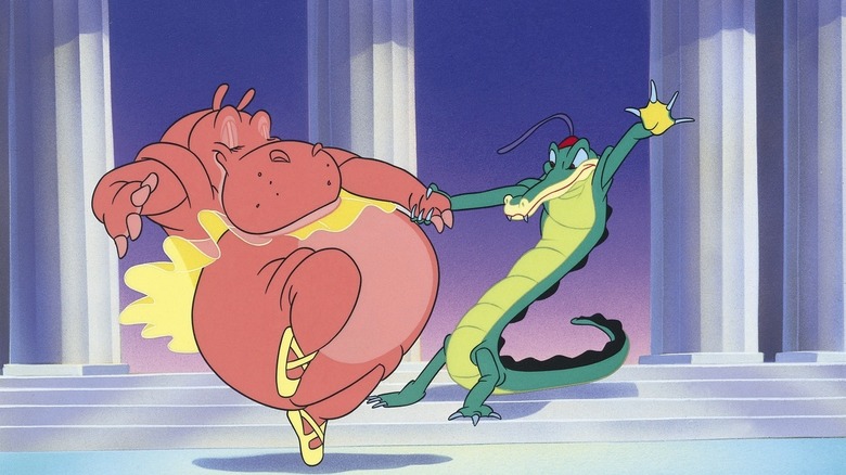 A hippo and crocodile do a ballet routine in "Fantasia" (1940)