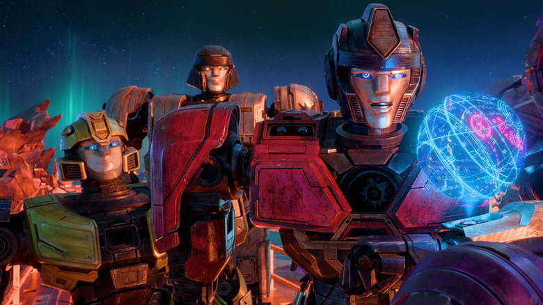 Optimus Prime considering his location in "Transformers One" (2024)