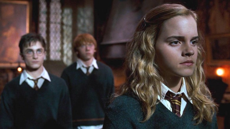 Emma Watson, Daniel Radcliffe, and Rupert Grint in Harry Potter and the Order of the Phoenix