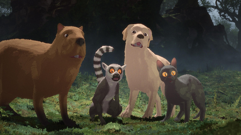 Some of the primary animal characters in Flow (2024)