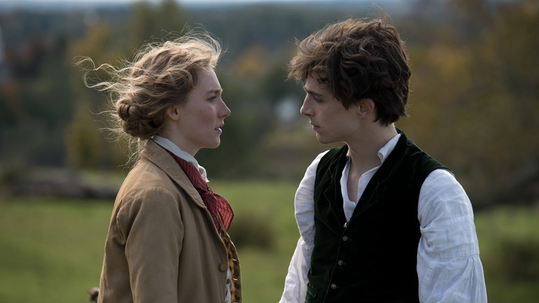 Jo and Laurie on the hilltop in Little Women 2019