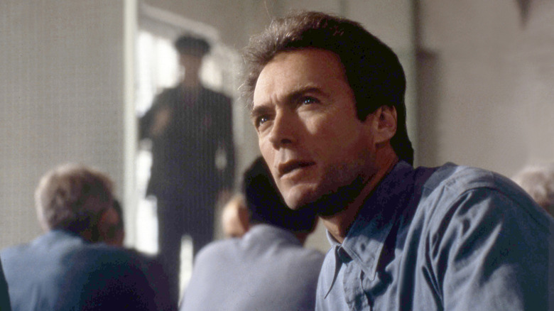 Frank Lee Morris sits in the prison commissary in "Escape from Alcatraz" (1979)