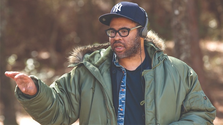 Jordan Peele directing behind the scenes of Get Out
