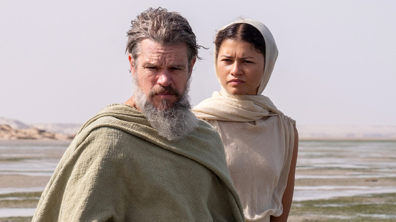 Odysseus listening to his Athena-shaped conscience in "The Odyssey" (2026)
